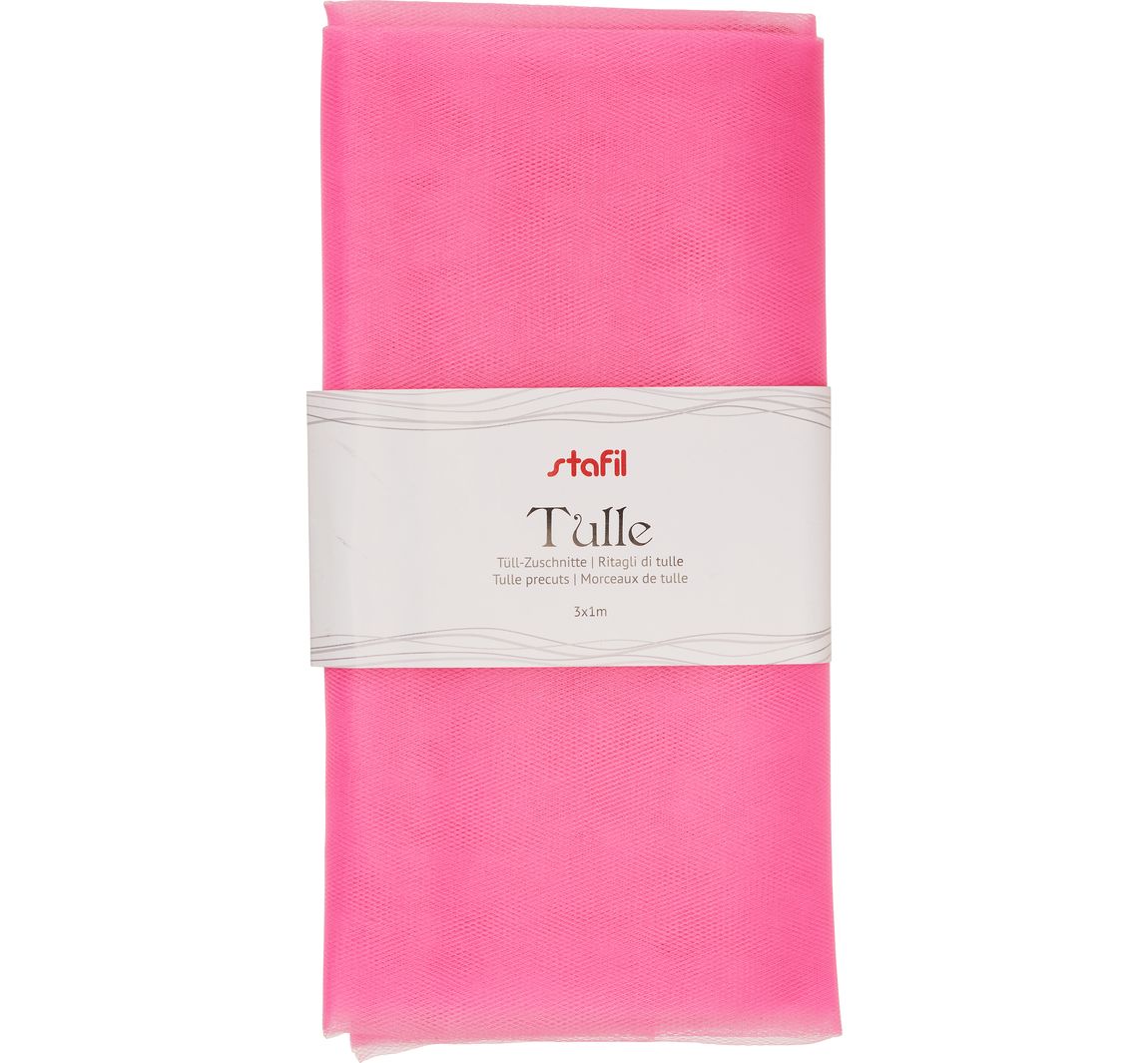 Tüll-Zuschnitt, 3 Meter - Rosa