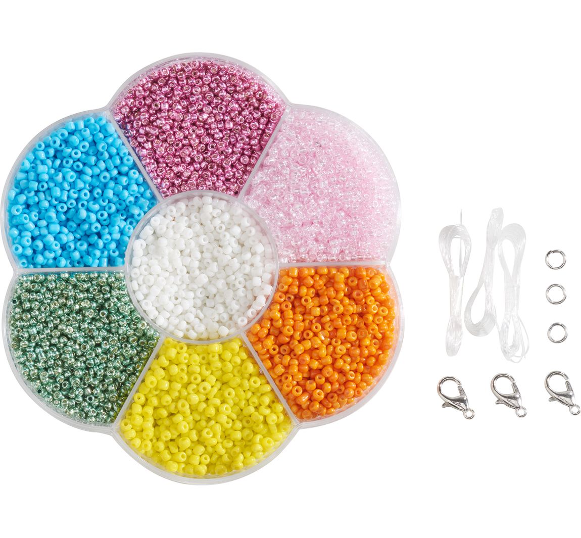 Perlenset "Rocailles" - Bunt