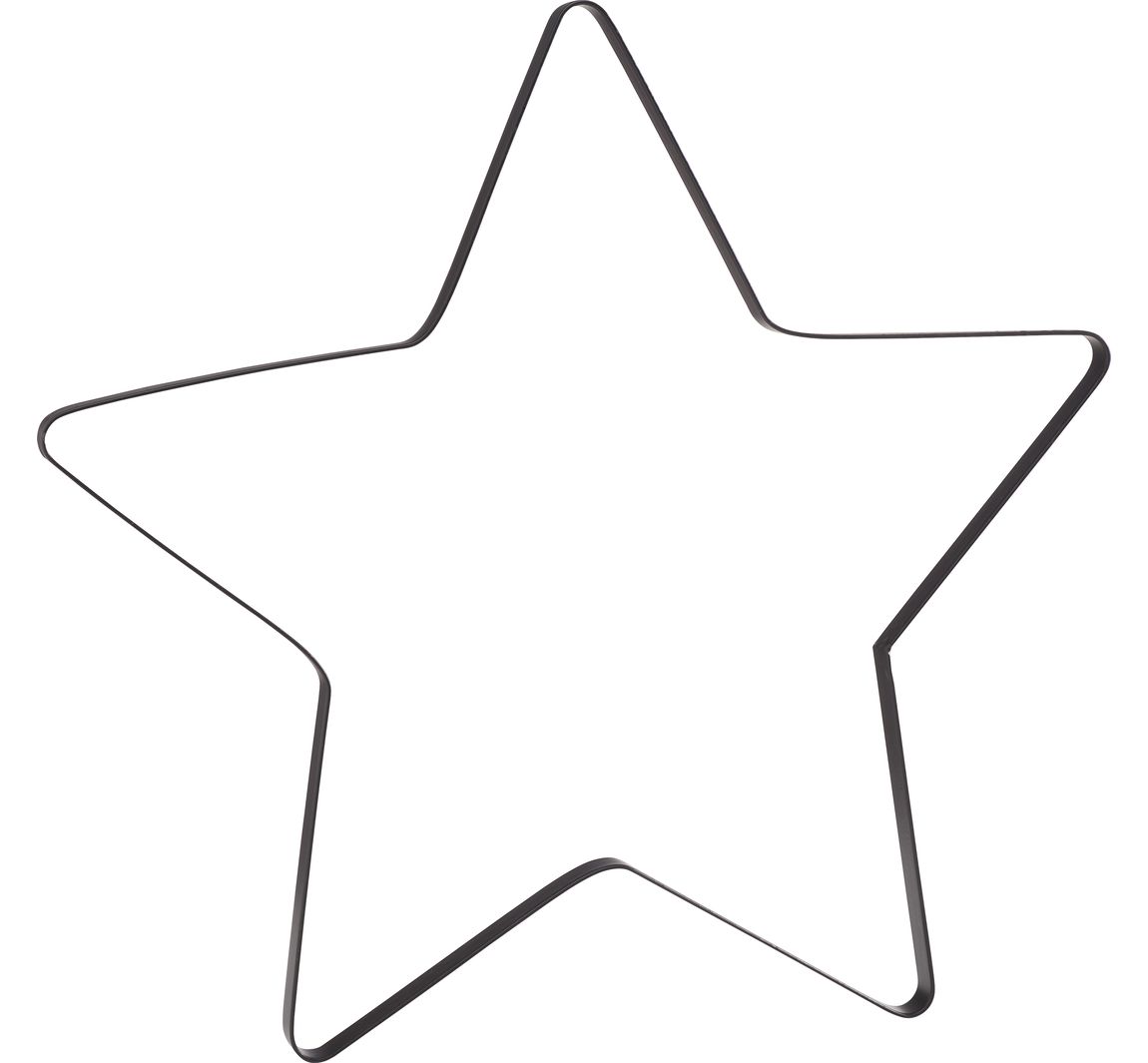 Metallring Stern "Auri", Schwarz - Ø 40 cm