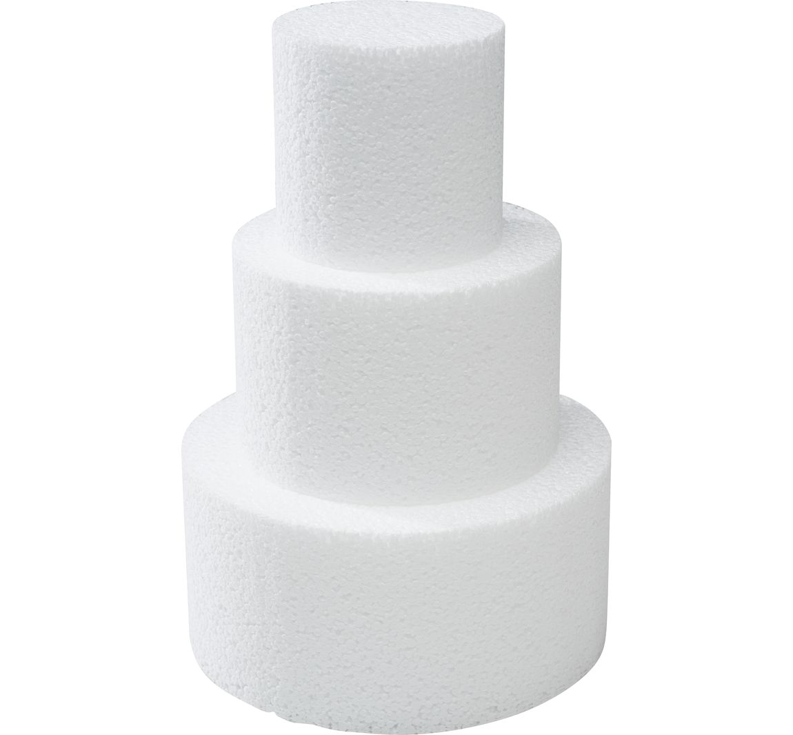 Styroporform "Torte" - Klein, Ø 5 / 7,5 / 10 cm