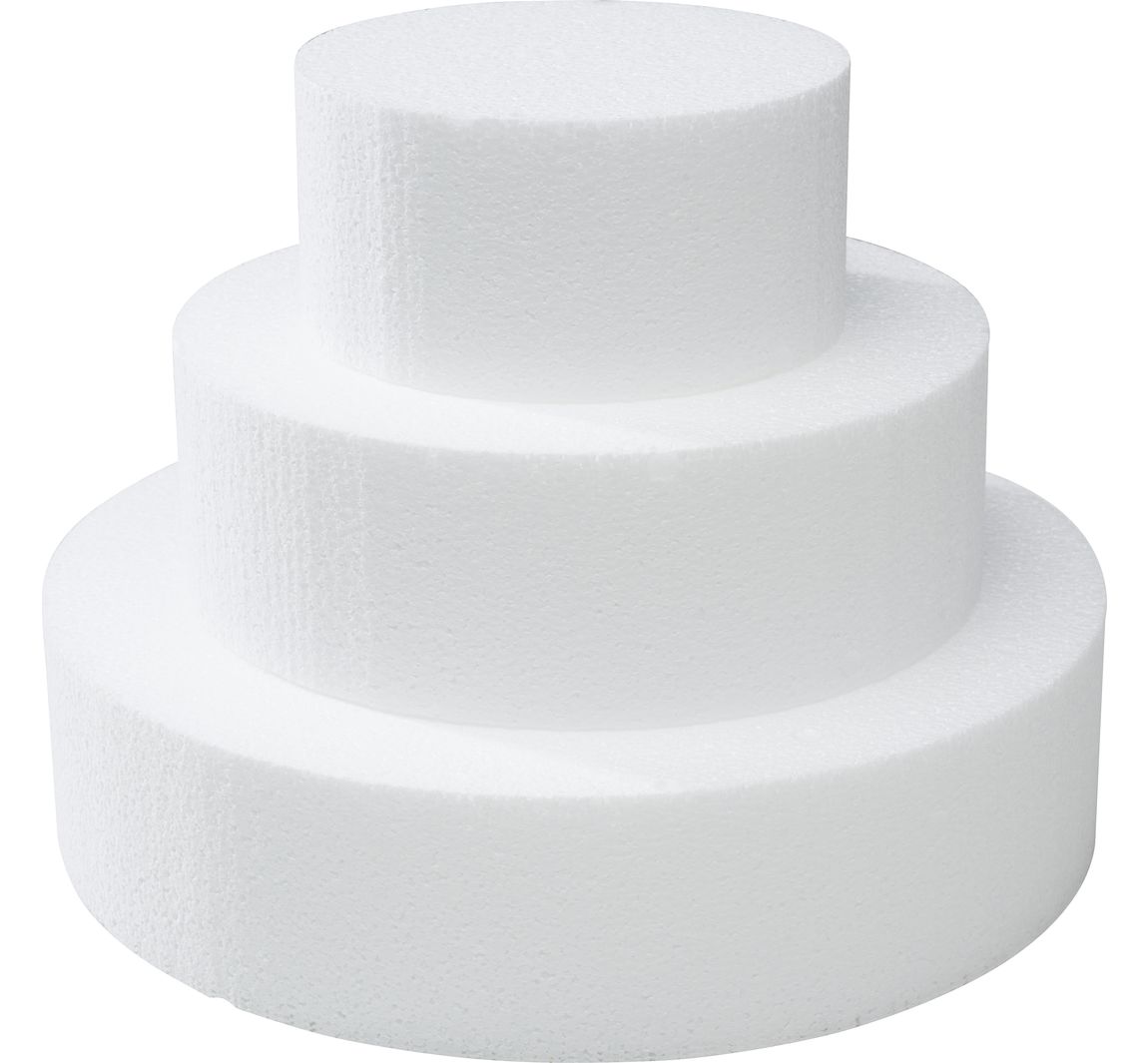 Styroporform "Torte" - Groß, Ø 10 / 15 / 20 cm