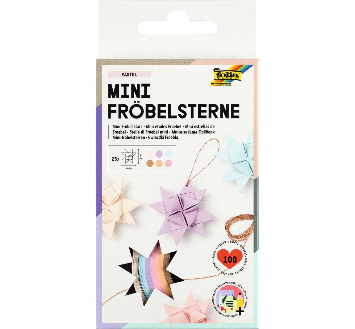 Mini-Fröbelsterne - Pastell