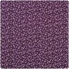 Cotton fabric "Brilliant" leaf tendrils Aubergine