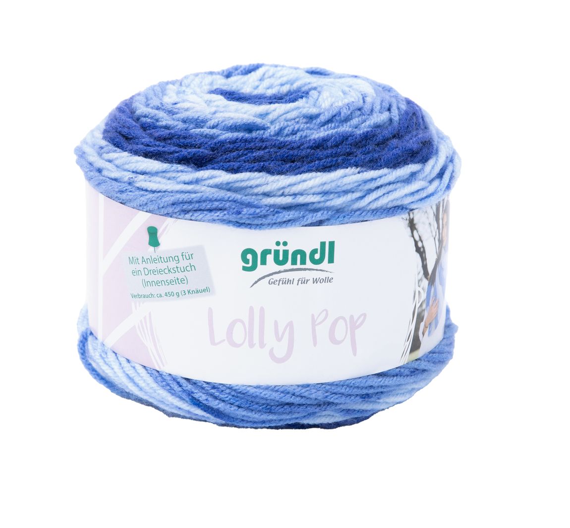 Gründl Wolle "Lolly Pop" - Blueberry Swirl, Farbe 03