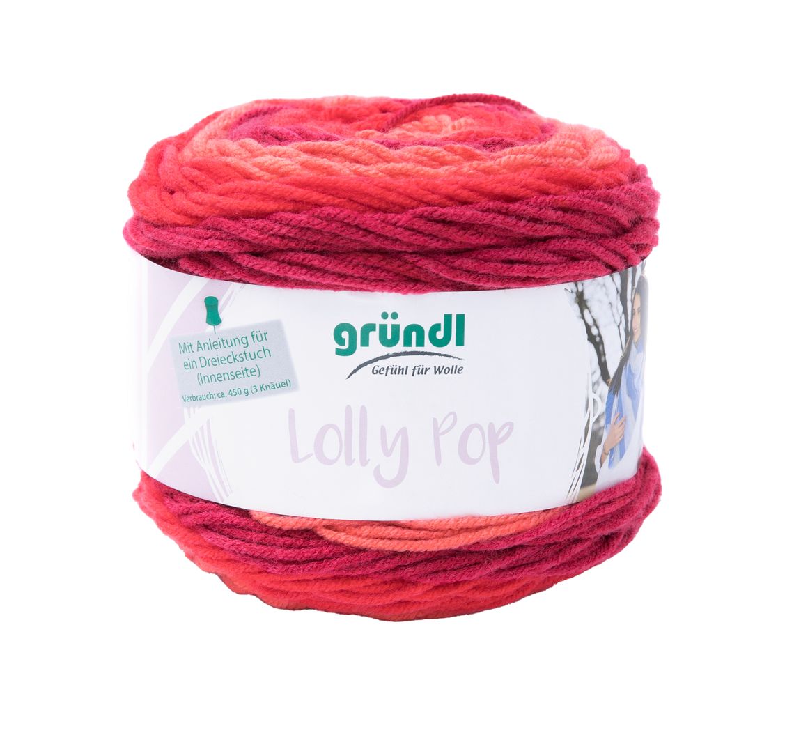 Gründl Wolle "Lolly Pop" - Wild Cherry Swirl, Farbe 07