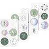 Sticker Adventszahlen Silber irisierend