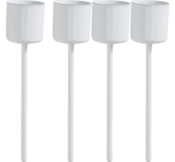 Candle holder with skewer for stick candles, 4 pieces