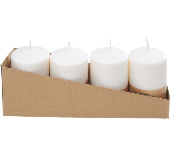 Stumpenkerze "Pure Natural Wax", Ø 6 x 9 cm