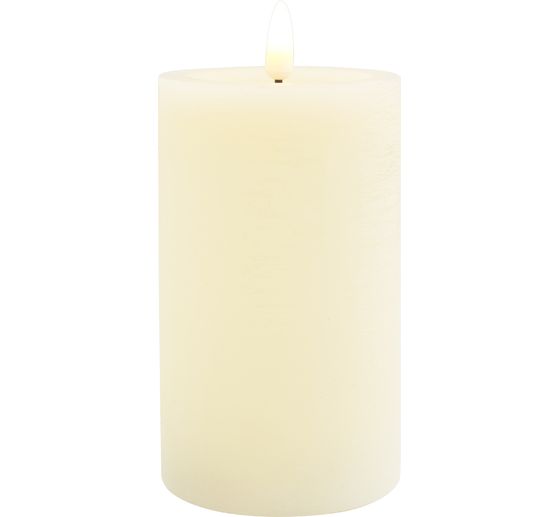LED-Echtwachs Kerze "12,5 x 7,5 cm", mit Timer