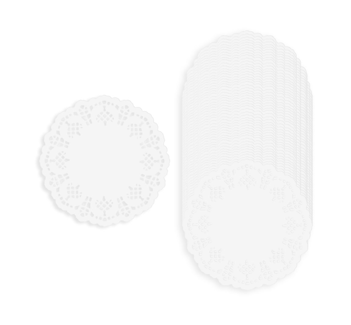 VBS Spitzendeckchen, Weiß - Ø 11,5 cm, 50 Stück