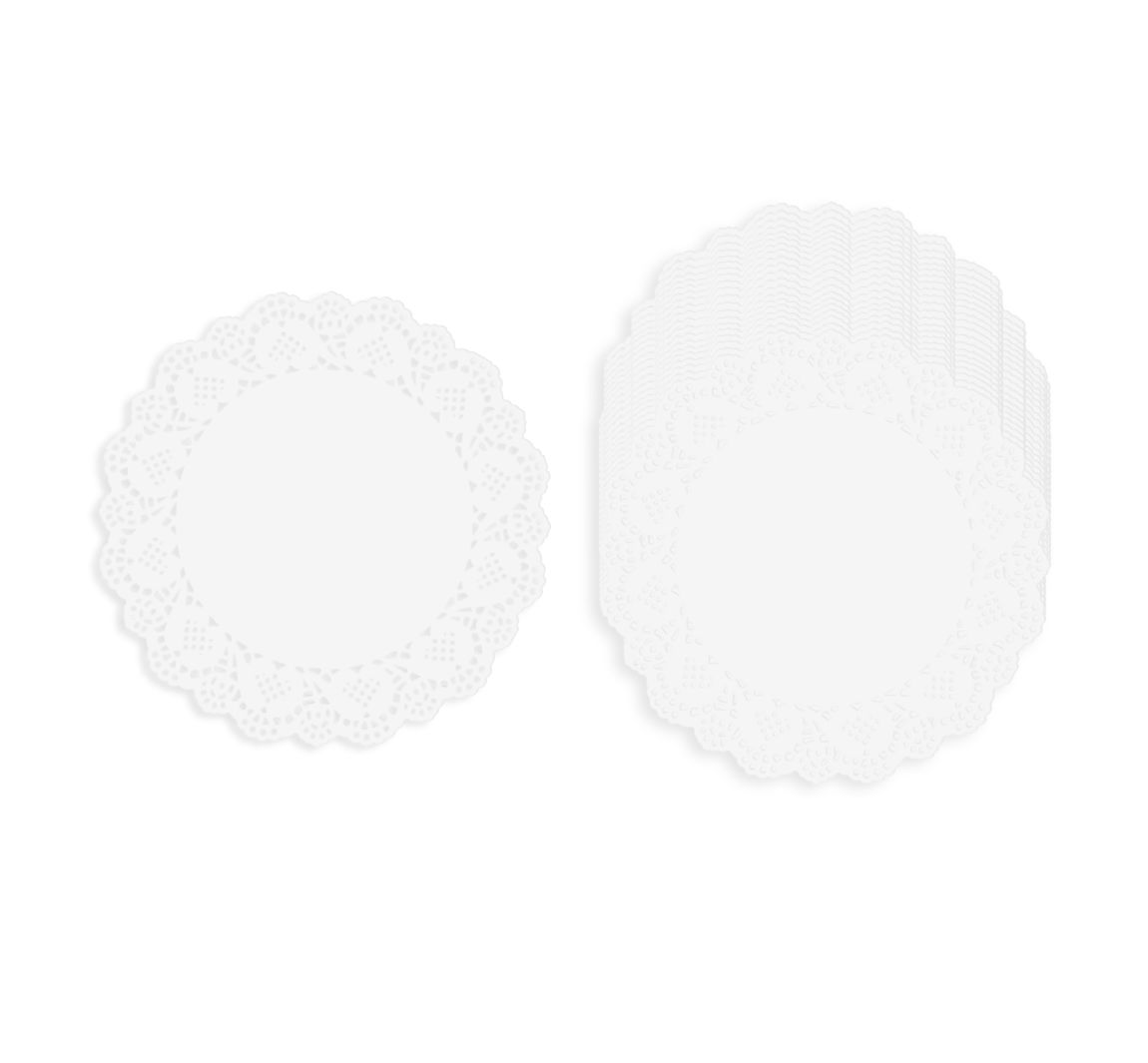 VBS Spitzendeckchen, Weiß - Ø 15,5 cm, 20 Stück