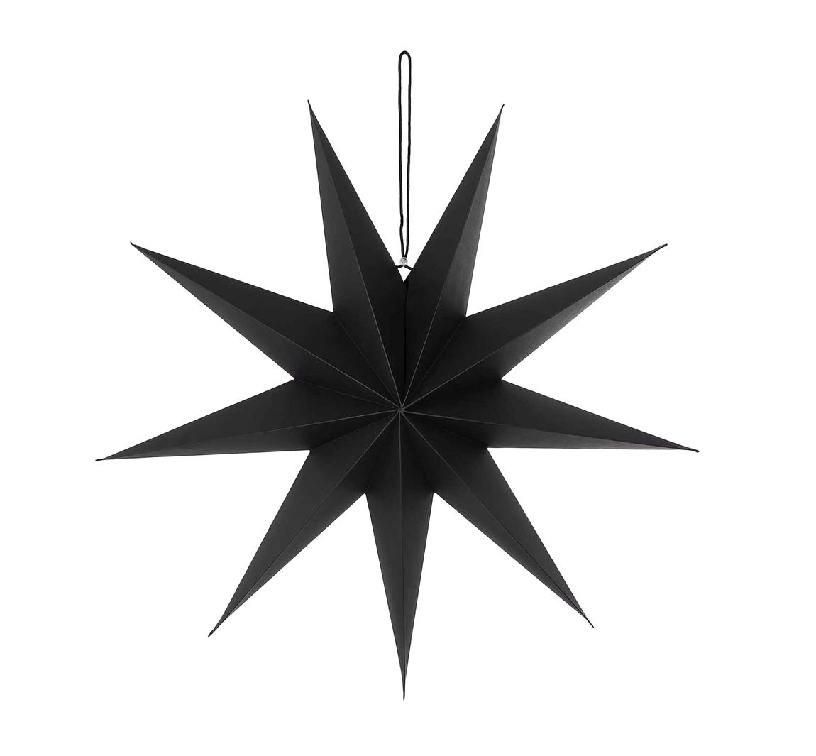 Papierstern, 45 cm - Schwarz