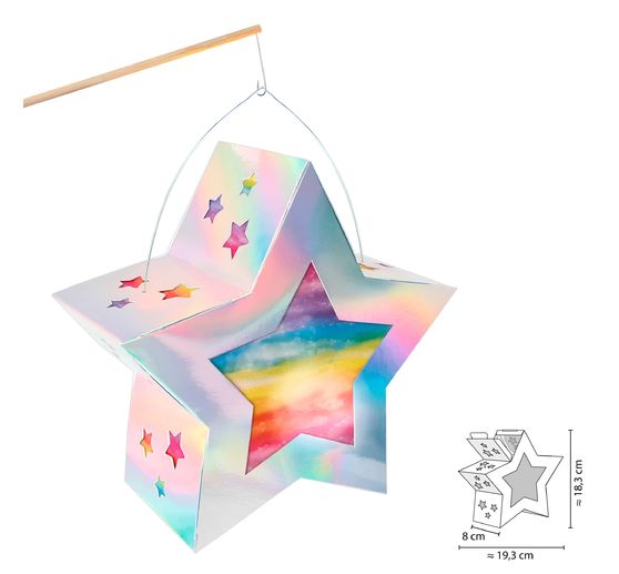 Laternen-Bastelset "Twinkle Star Irisierend"