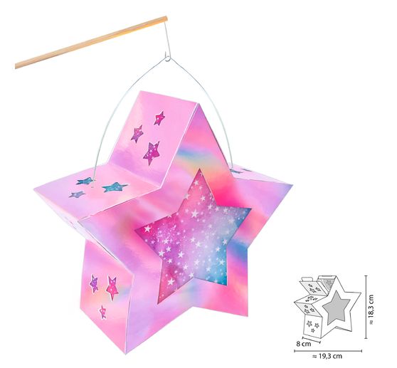 Laternen-Bastelset "Twinkle Star Irisierend"