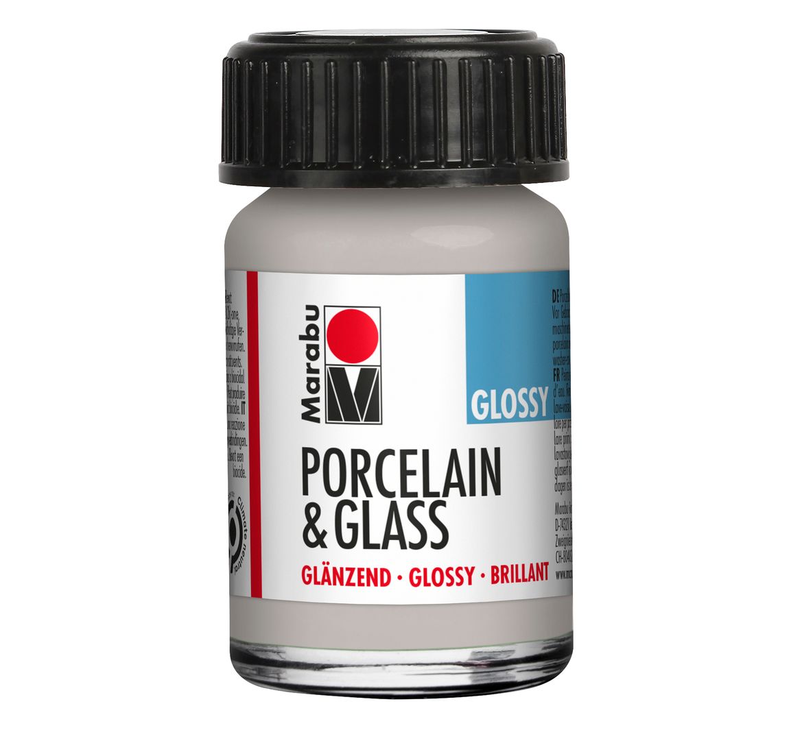 Marabu Porcelain & Glass, "Glossy" - Silber