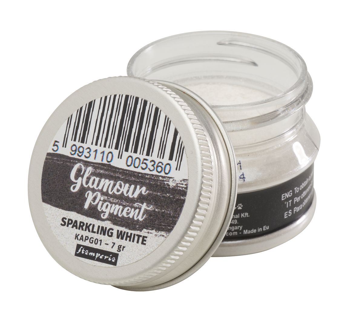 Stamperia Glamour PIgment - Sparkling White