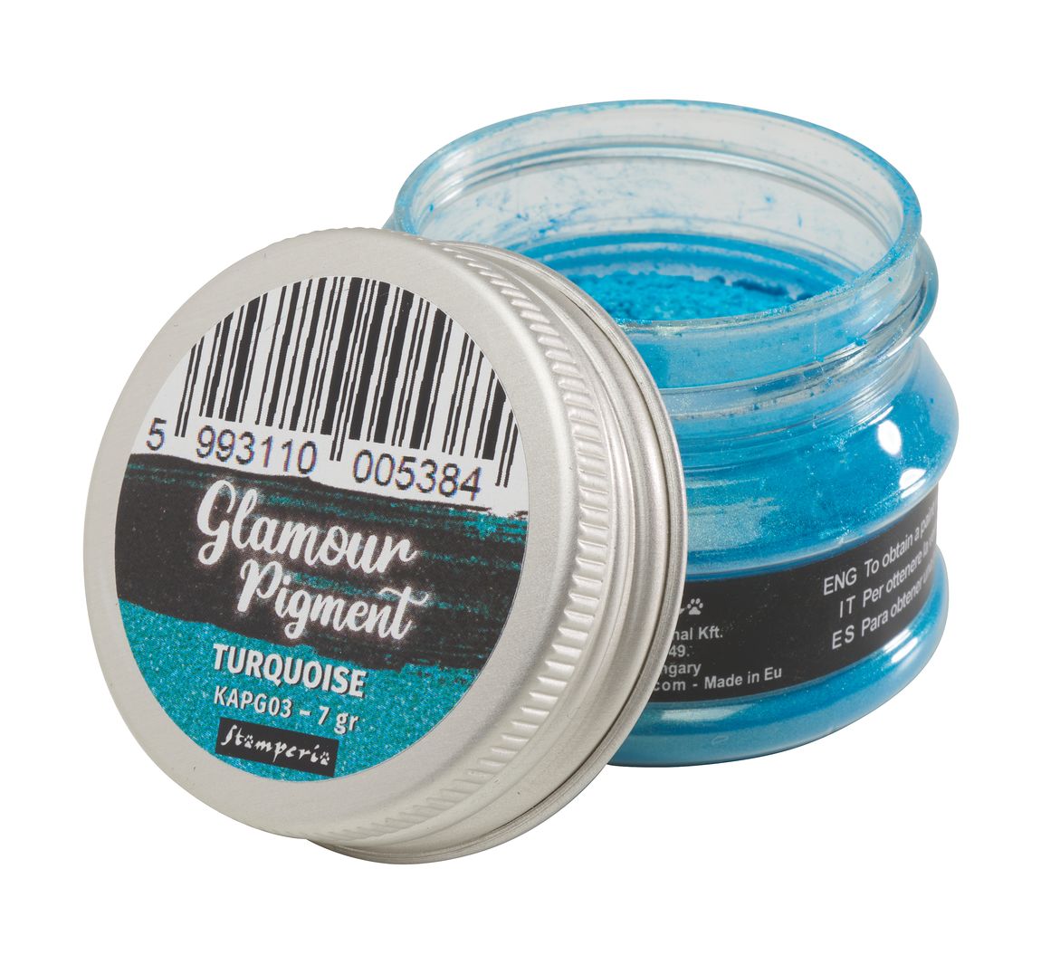 Stamperia Glamour PIgment - Turquoise