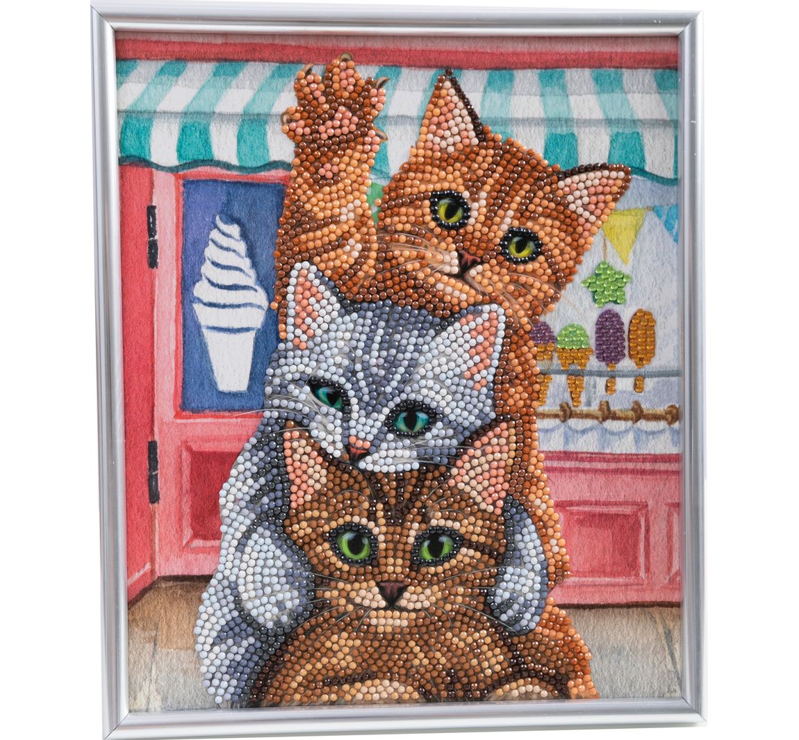 Diamond Painting "Picture Frame Crystal Art" - Kittens