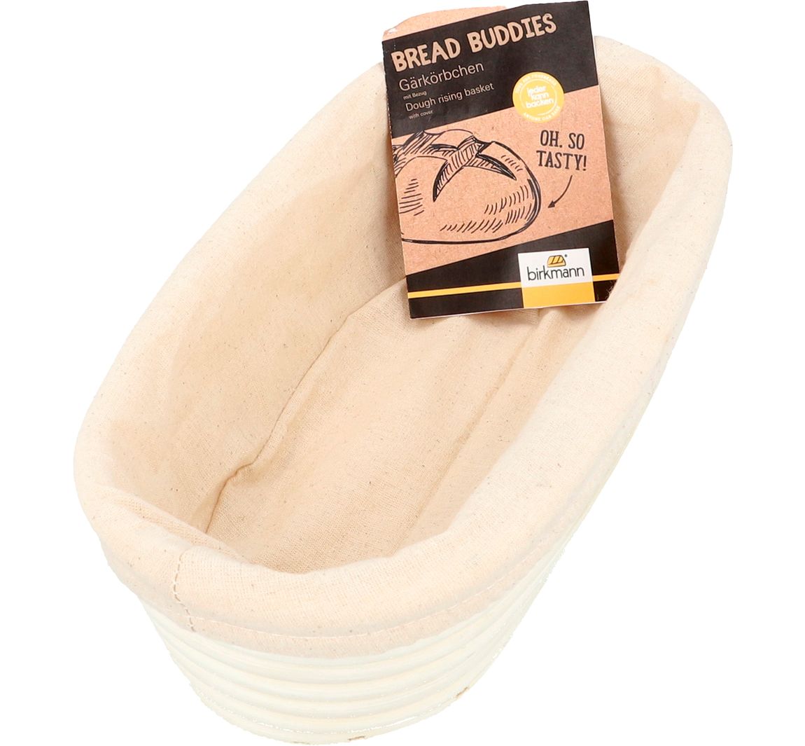 Gärkorb Bezug Baumwolle Baumwoll-Bezug Für Gärkorb (1,5-Kilo, Lange Form) – Waschbar, Von Minerva Leinentuch Brot Backen