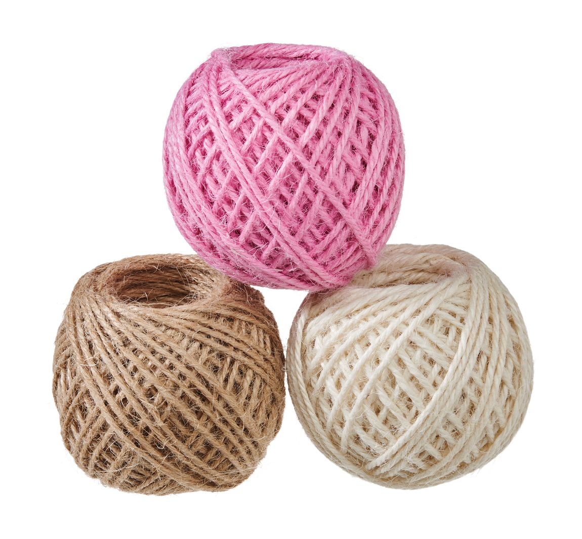 VBS Jutekordel-Set "Juta" - Creme/Natur/Rosa
