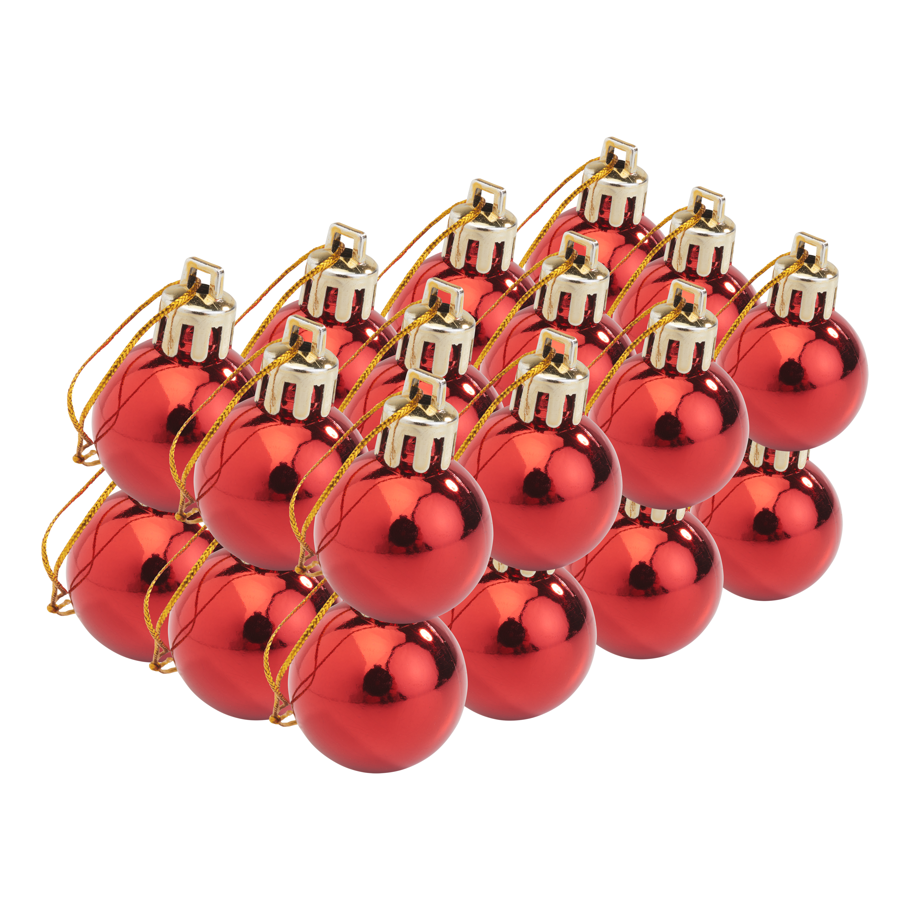 Weihnachtskugeln aus Kunststoff, 24 Stück