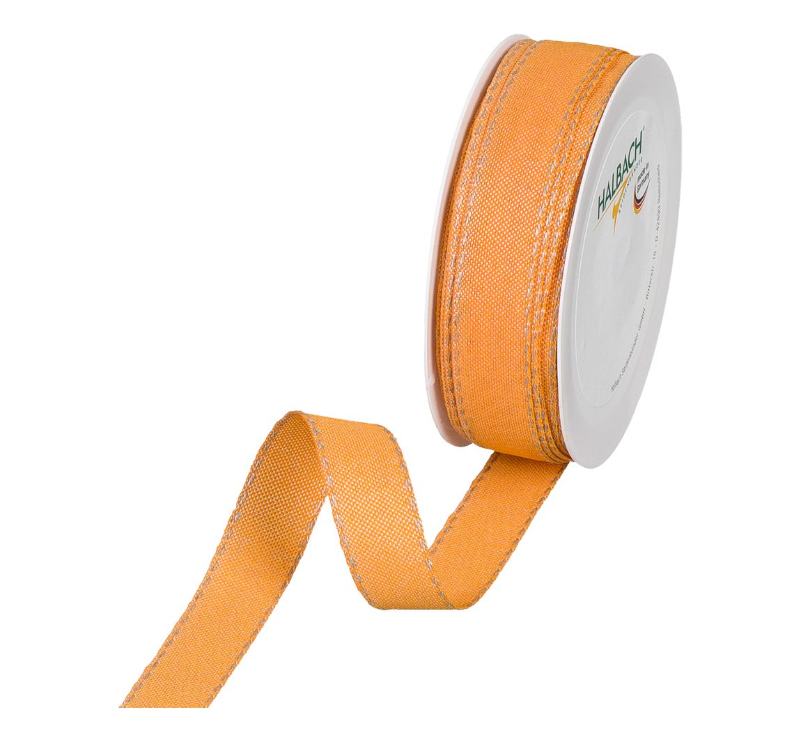 Band mit Leinenkante - Orange