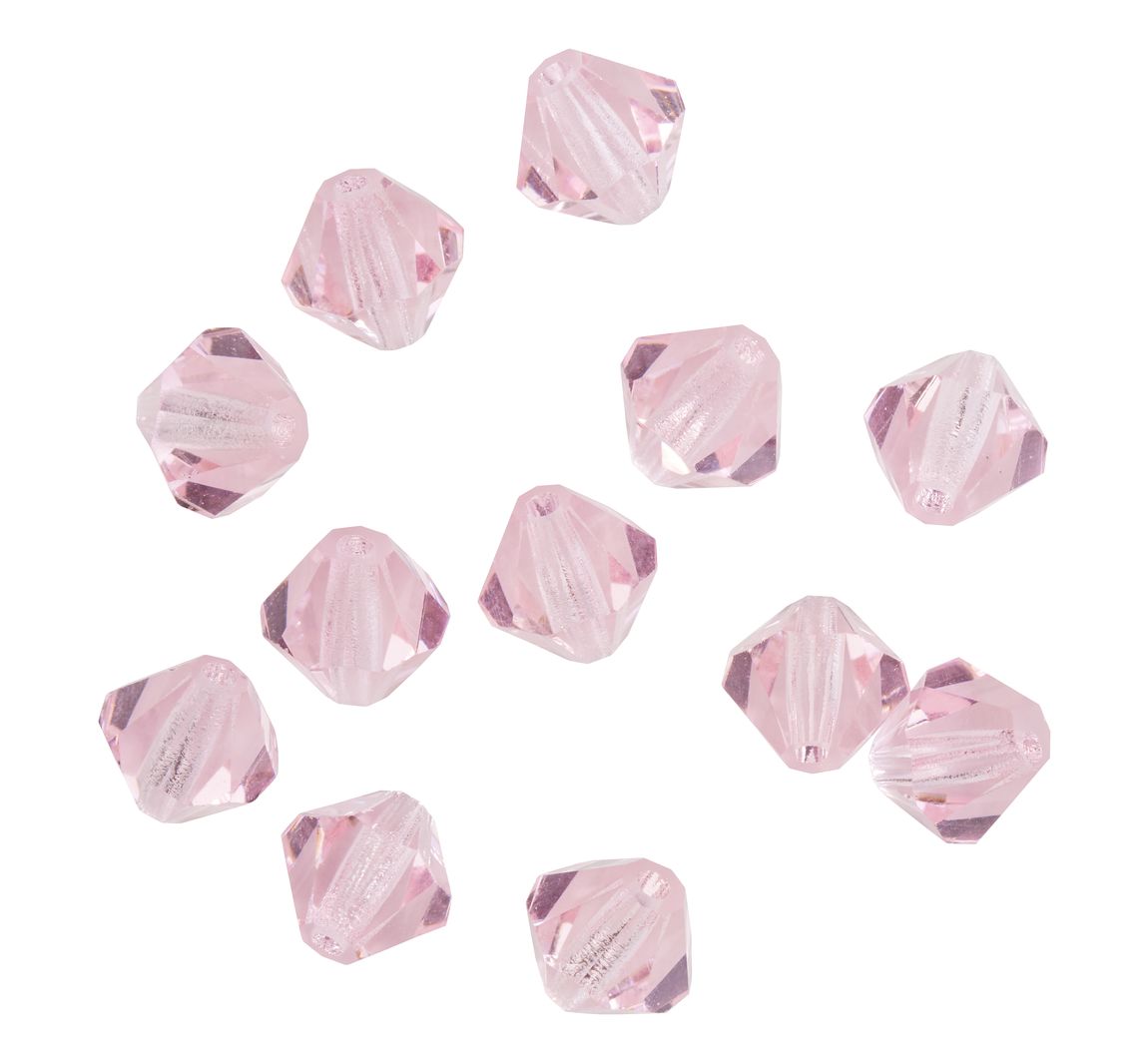 Pracht Glasschliffglitzerperlen, 6 Mm - Light Rose