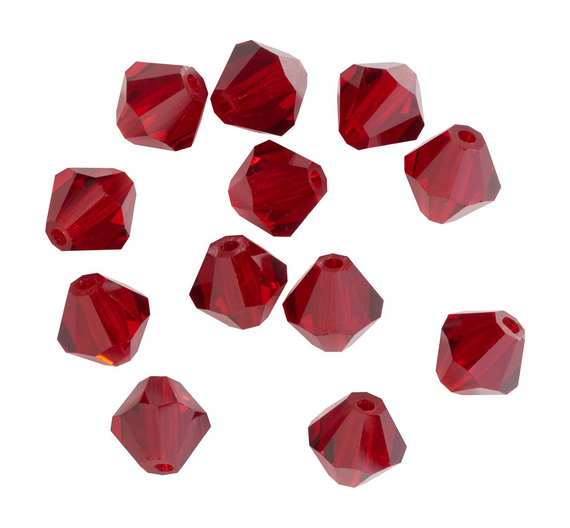 Glasschliffglitzerperlen, 6 mm - Siam
