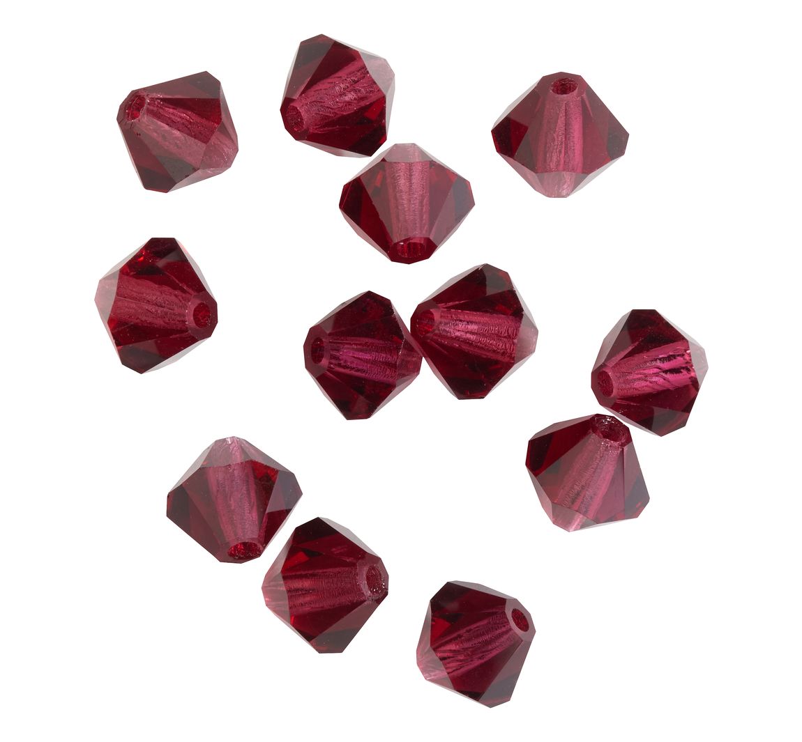 Pracht Glasschliffglitzerperlen, 6 Mm - Fuchsia