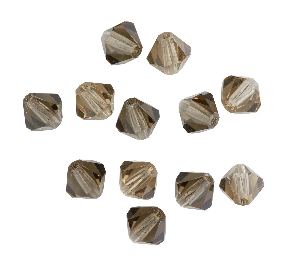 Glasschliffglitzerperlen, 6 mm - Black Diamond