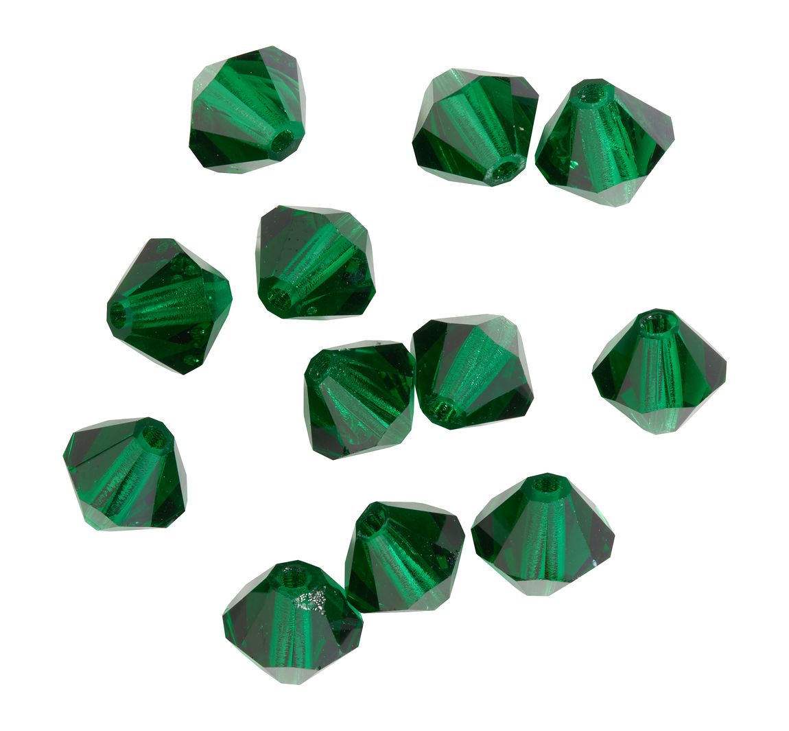 Pracht Glasschliffglitzerperlen, 6 Mm - Emerald