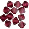 Glasschliffglitzerperlen, 6 mm Fuchsia
