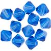 Glasschliffglitzerperlen, 6 mm Sapphire