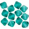 Glasschliffglitzerperlen, 6 mm Blue Zircon