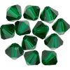 Glasschliffglitzerperlen, 6 mm Emerald