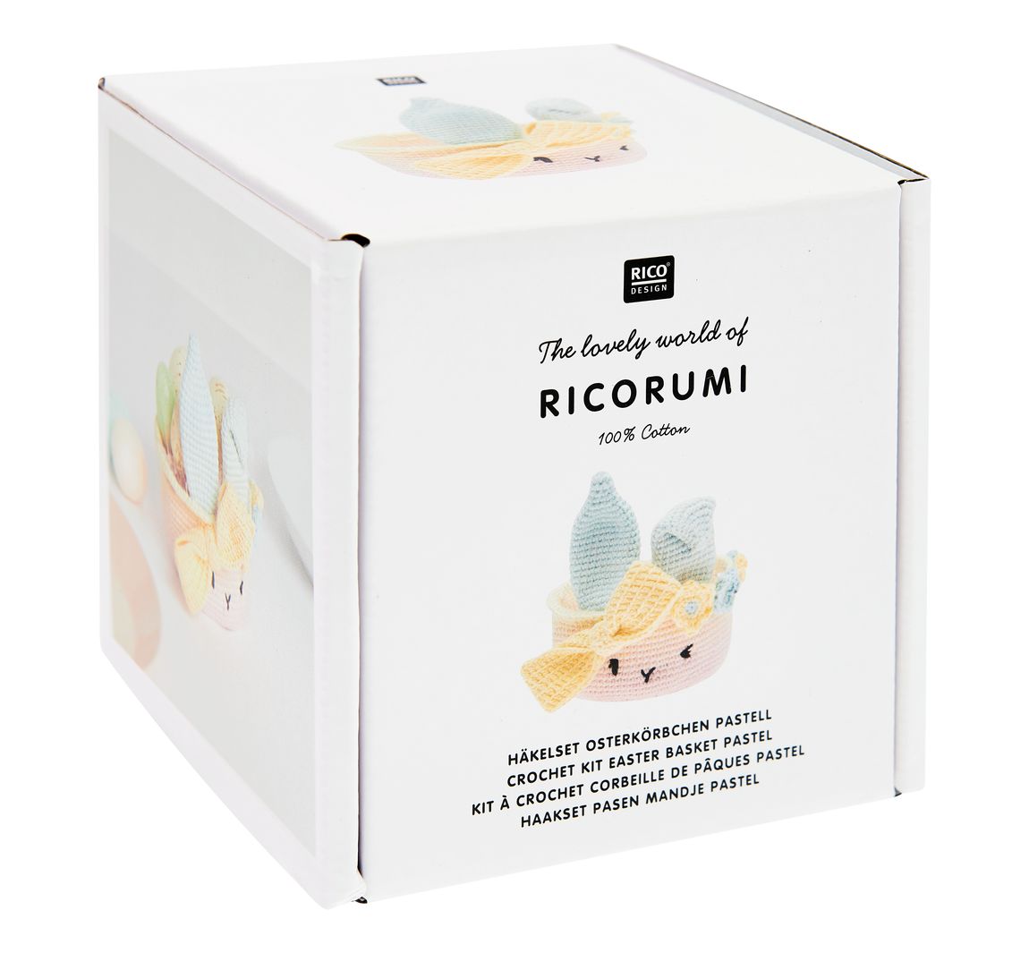 Rico Design Ricorumi Häkelset "Oster-Eierkörbchen" - Pastell