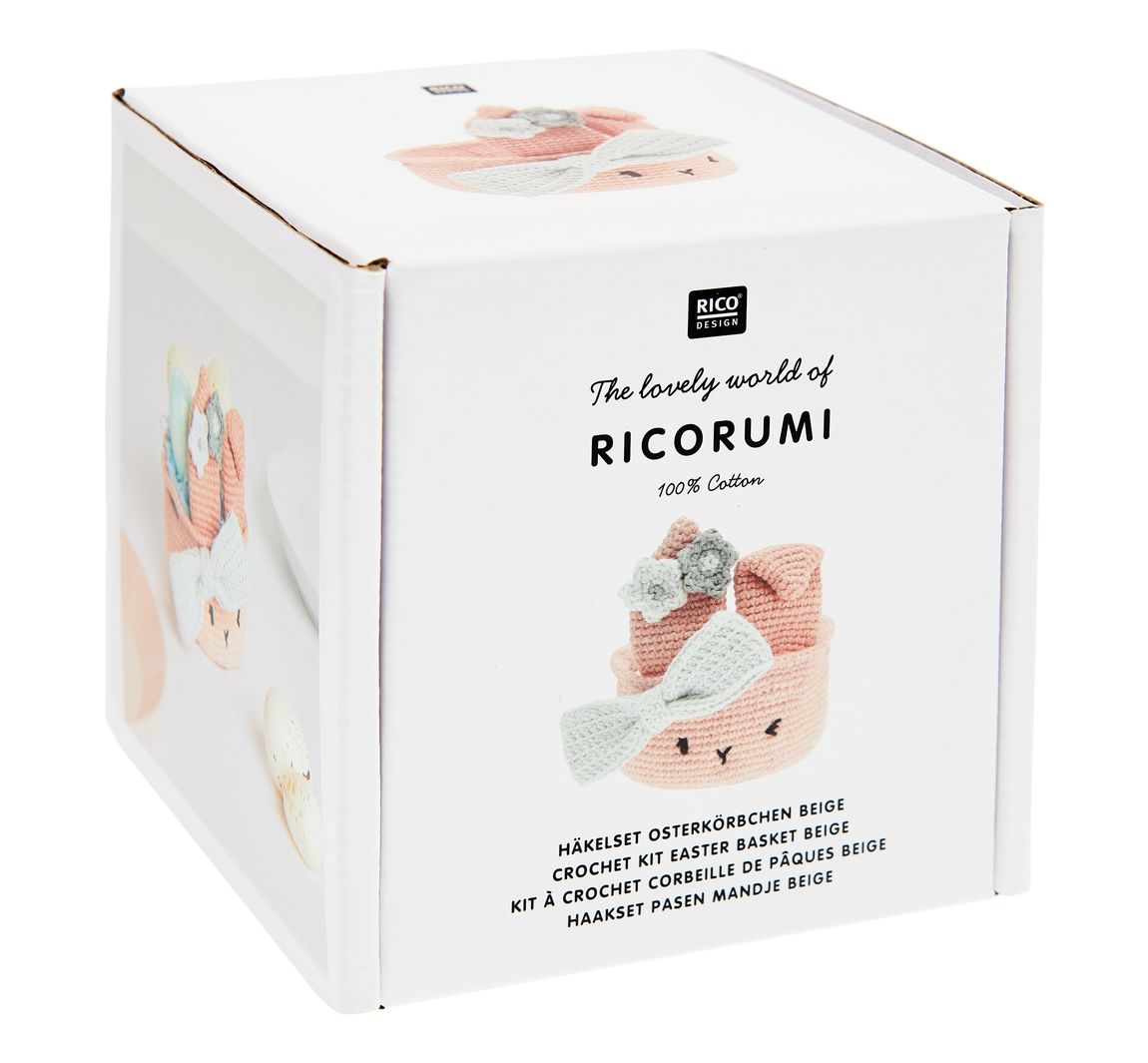 Rico Design Ricorumi Häkelset "Oster-Eierkörbchen" - Beige