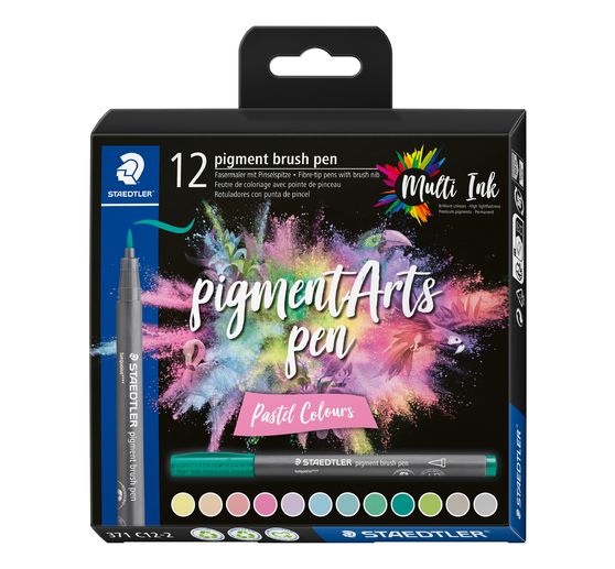 STAEDTLER Pigment brush pen, 12er-Set