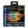 STAEDTLER Pigment brush pen, 12er-Set Nature Colours