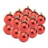 Christmas balls made of plastic, 18 pieces Red-Glossy