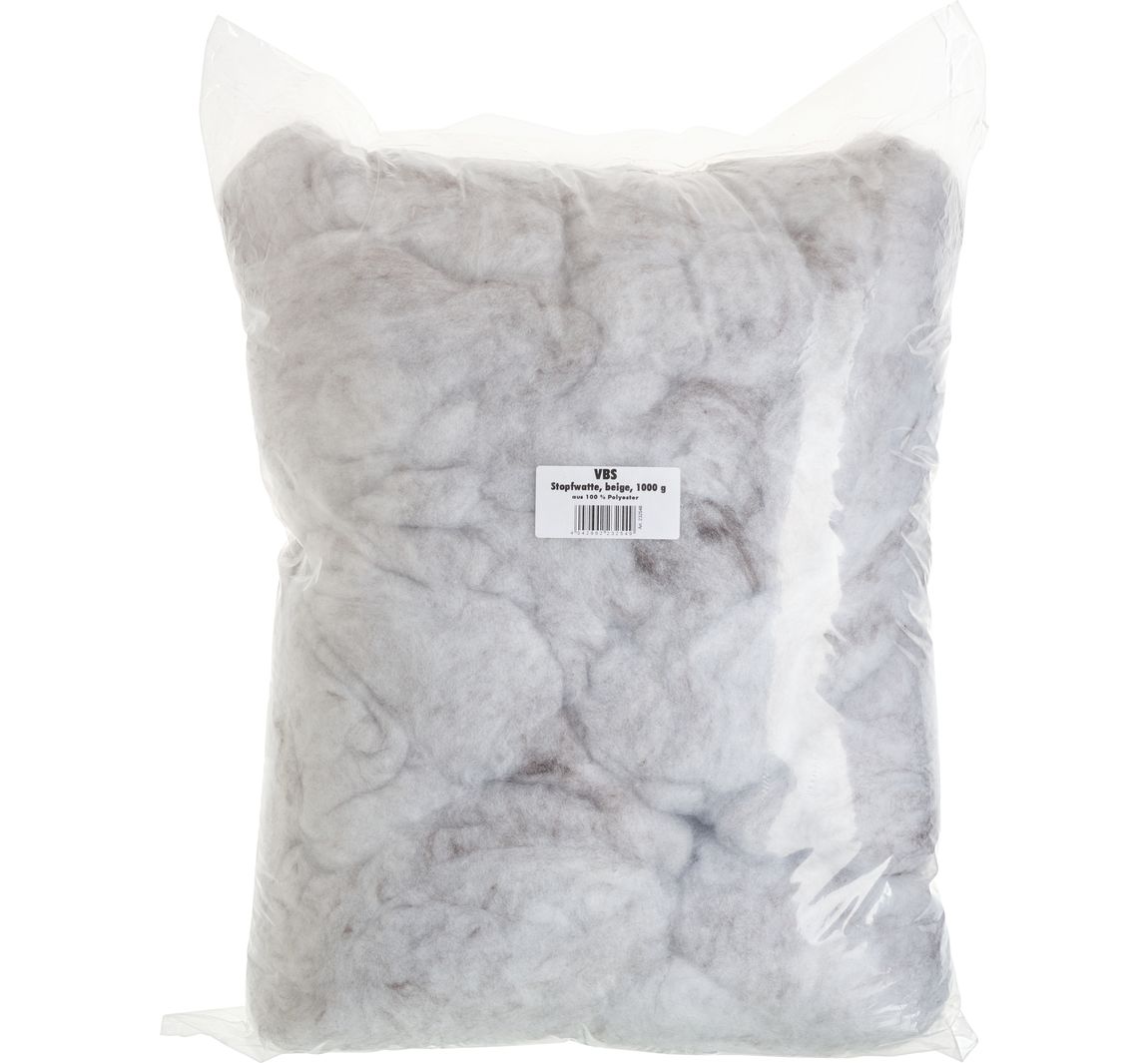 VBS Füllwatte, Beige - 1.000 g
