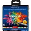 STAEDTLER Pigment brush pen, 12er-Set Basic Colours