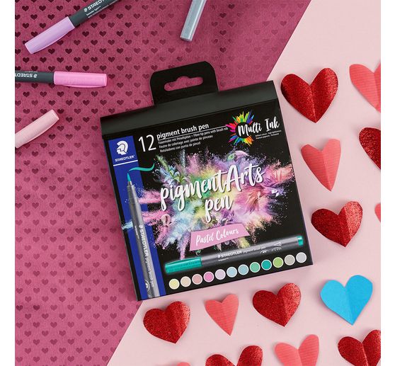 STAEDTLER Pigment brush pen, 12er-Set