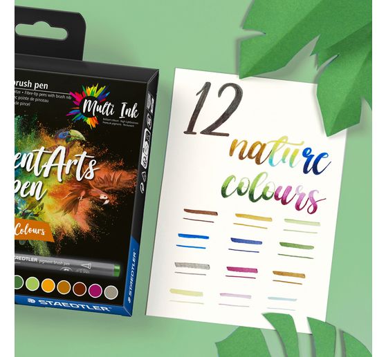 STAEDTLER Pigment brush pen, 12er-Set