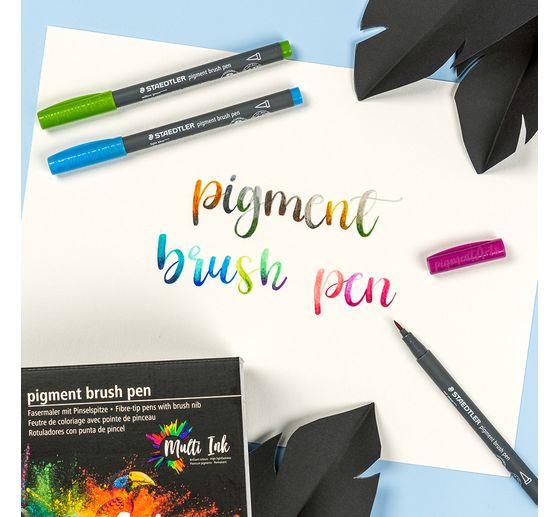 STAEDTLER Pigment brush pen, 12er-Set