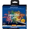 STAEDTLER Pigment brush pen, 12er-Set Nature Colours