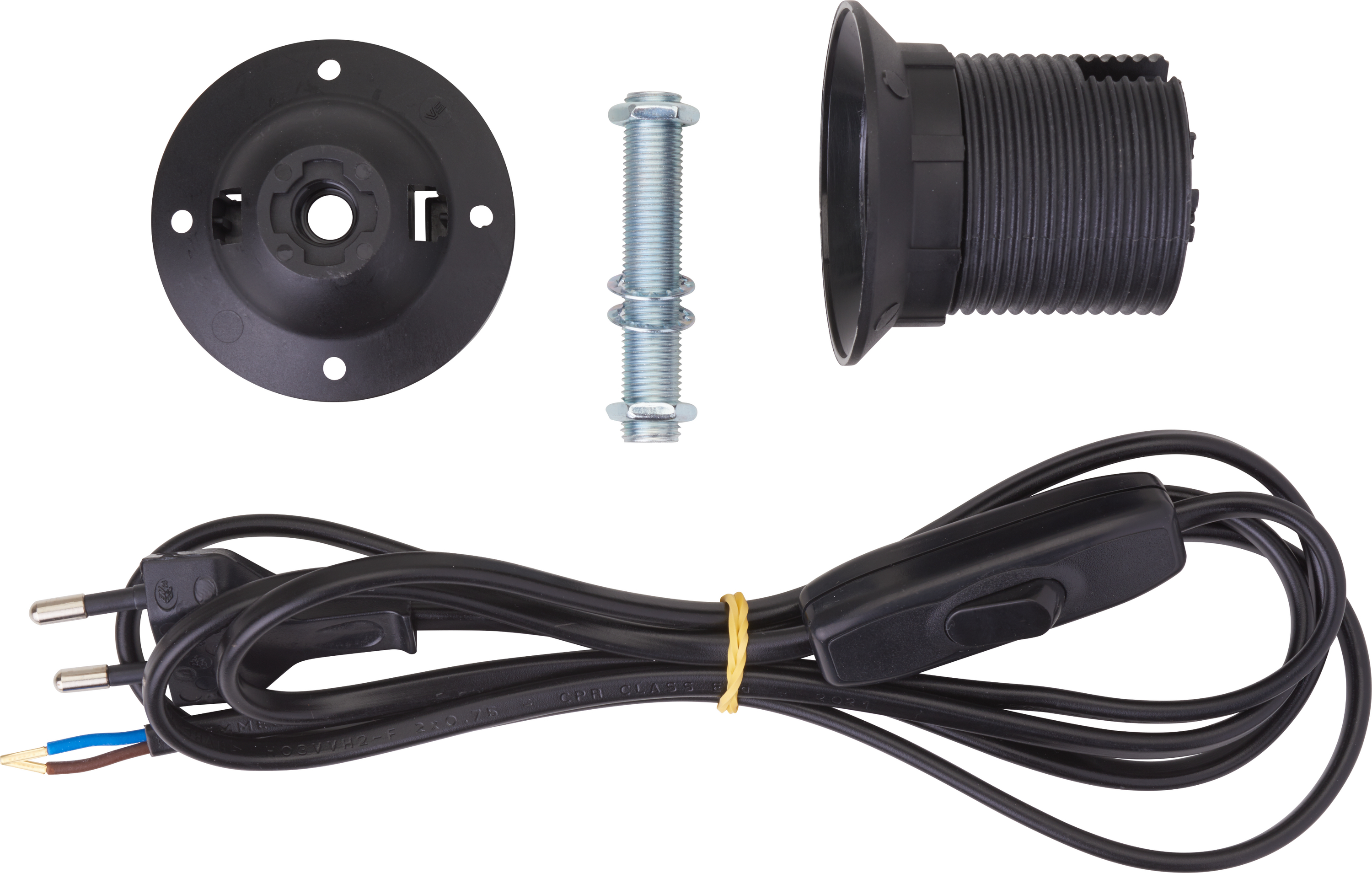 VBS Tischlampen-Anschlusskabel - Kabel, Schalter und Fassung E27