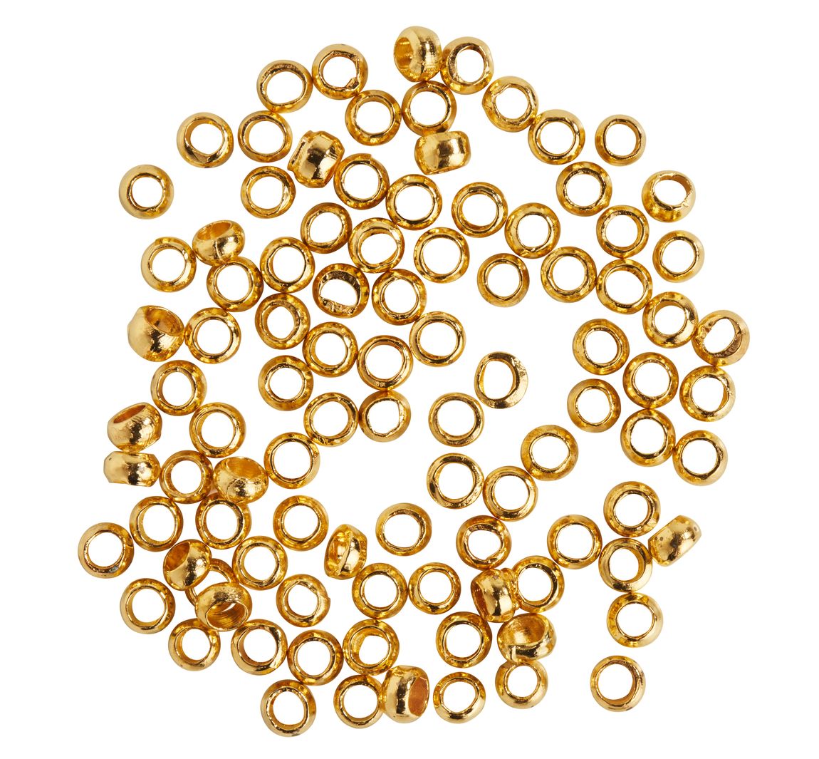 Quetschperlen, Rund, Ø 2 mm - Gold
