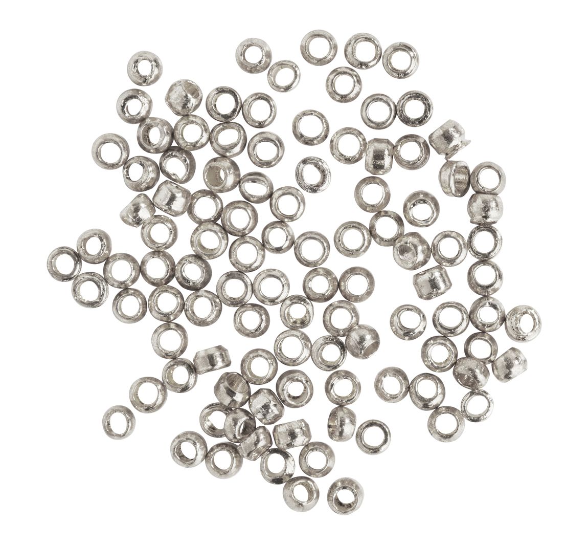 Quetschperlen, Rund, Ø 1 mm - Silber