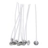 VBS Candle wick with metal base, waxed, 10 cm White